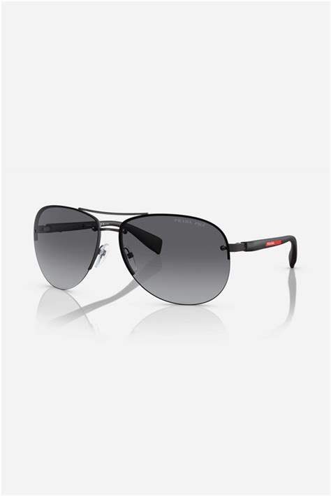 prada ps 56ms dg05w1|Prada Linea Rossa PS 56MS DG05W1 Black Metal .